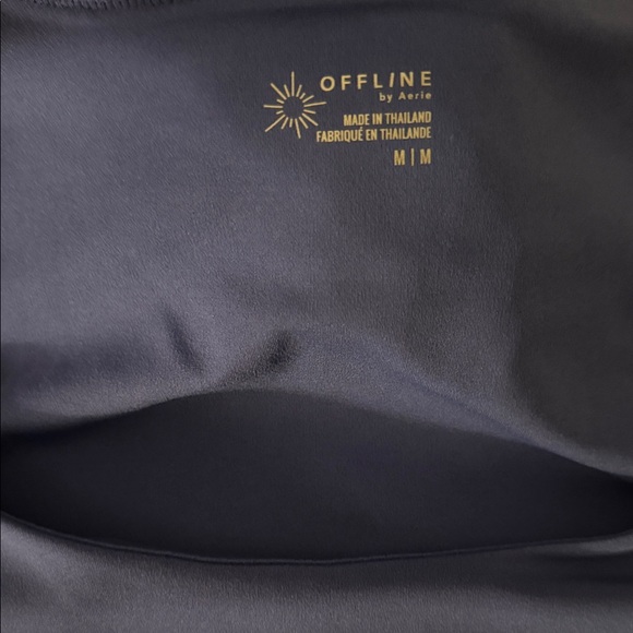 Aerie Everyday Short Sleeve Scoop Neck Top - Blue NWOT - Picture 2 of 4